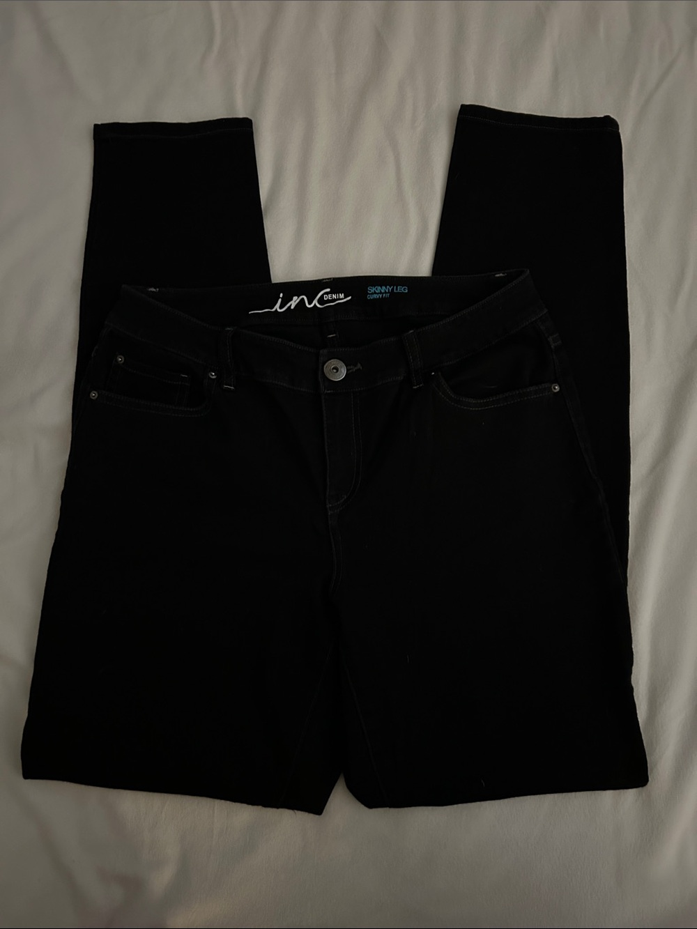 INC International Concepts Black Skinny Leg Curvy Fit Women's Jean Sz:8